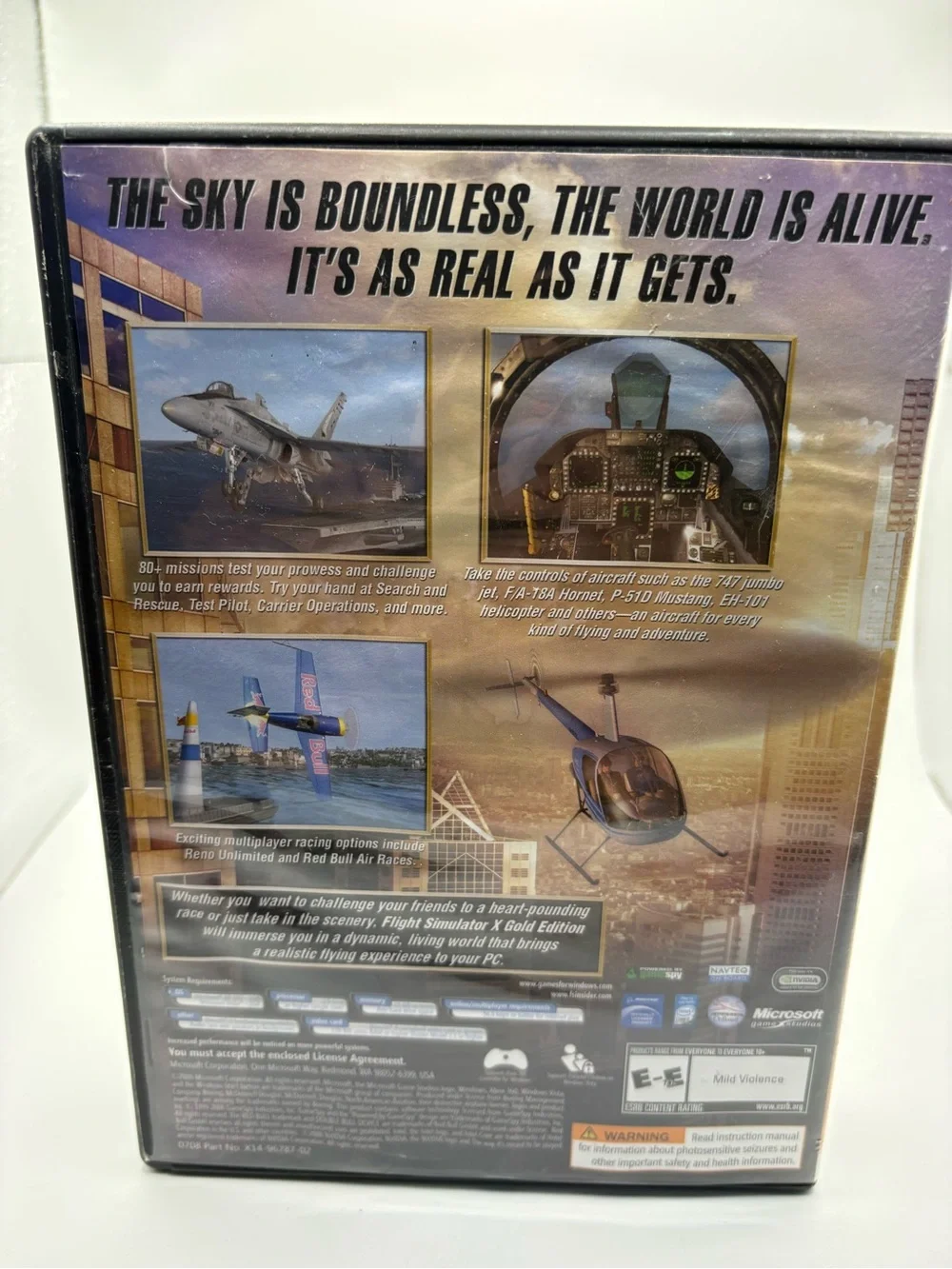 Microsoft Flight Simulator X Gold Edition PC DVD Complete FSX Deluxe + Accelerat